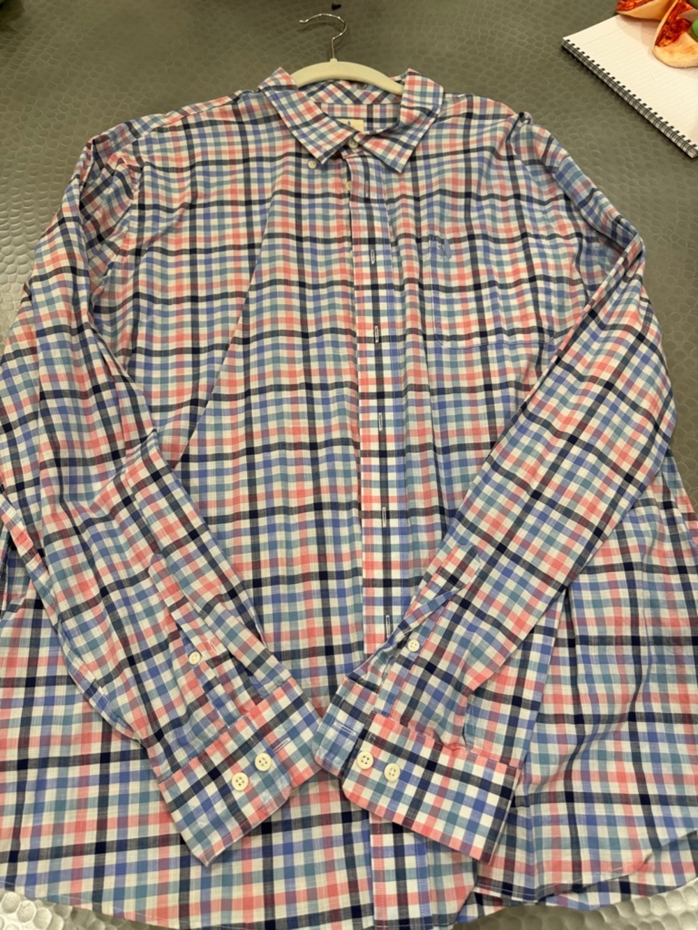 johnnie-O Blue and Pink Check Dress Shirt